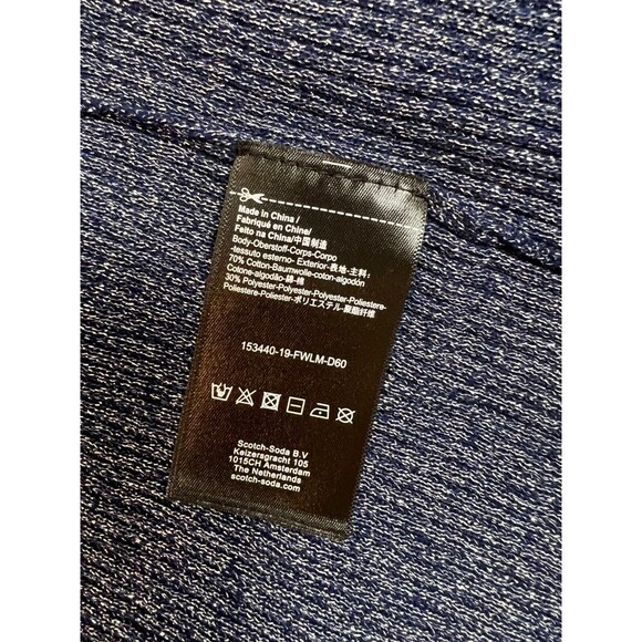 Scotch & Soda Long Lurex Cardigan Womens XS Blue Knit Open Front Casual $189 NWT - Picture 5 of 8